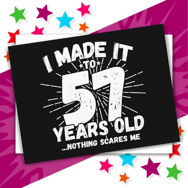 57 Year Old Sarcastic Meme Funny 57th Birthday Postcard (Creator Uploaded)