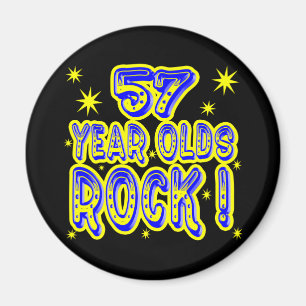 57 Year Olds Rock! (Blue) Magnet