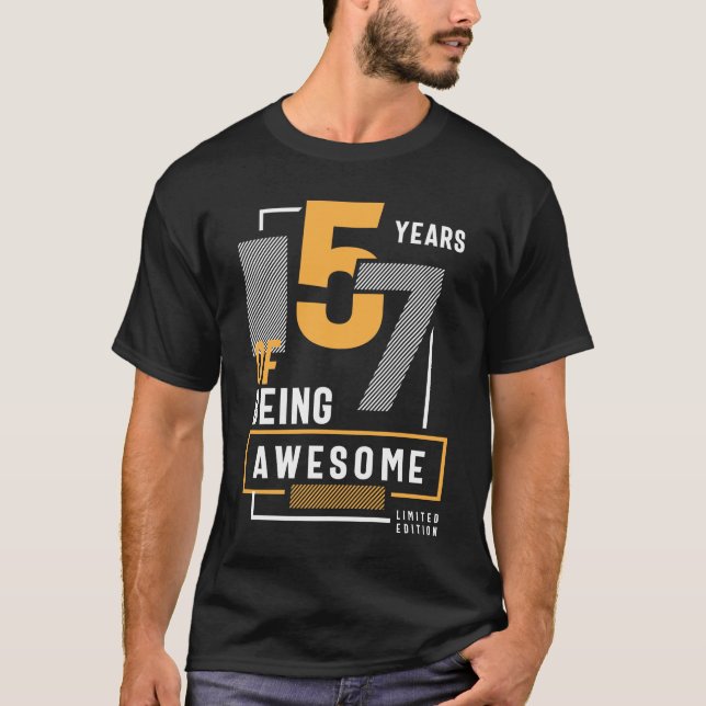 57 Years Of Being Awesome 57th Birthday T-Shirt (Front)