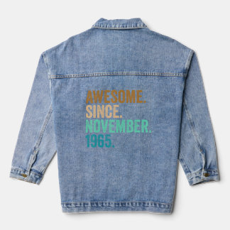 57 Years Old Gifts Awesome Since November 1965 57t Denim Jacket