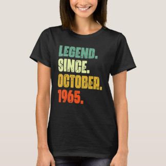 57 Years Old  Legend Since October 1965 57th Birth T-Shirt