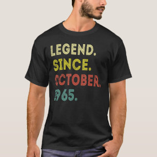 57 Years Old Legend Since October 1965 57th Birth T-Shirt
