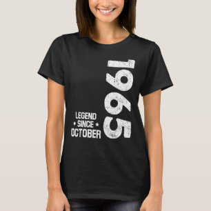 57 Years Old  Legend Since October 1965 57th Birth T-Shirt