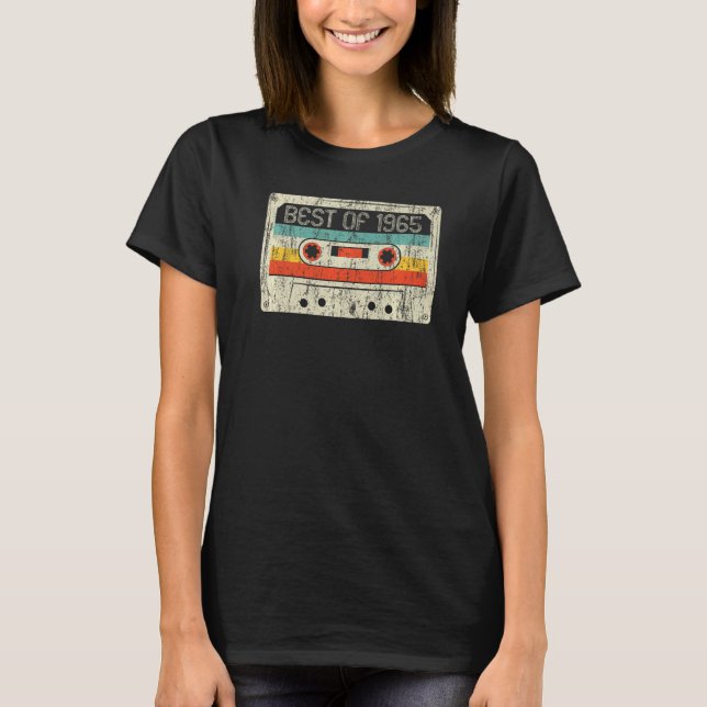 57th Birthday  Best Of 1965 Cassette Tape 57 Years T-Shirt (Front)