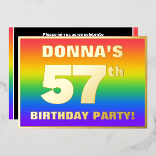 57th Birthday Party: Fun, Colourful Rainbow Patter