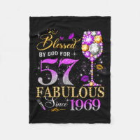57th Birthday Queen Blessed God Scripture Design