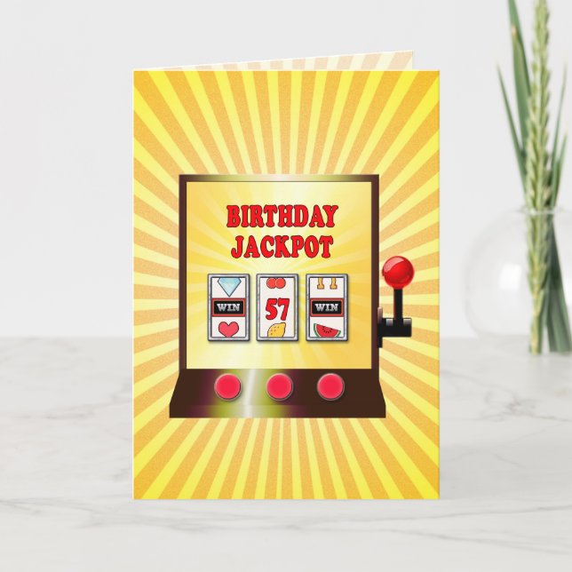57th birthday slot machine card (Front)