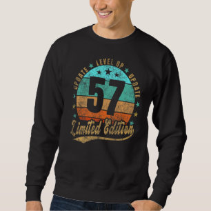 57th Birthday Update Level Up Vintage Retro Sweatshirt