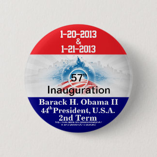 57th Inauguration President Barack H Obama II 2013 6 Cm Round Badge