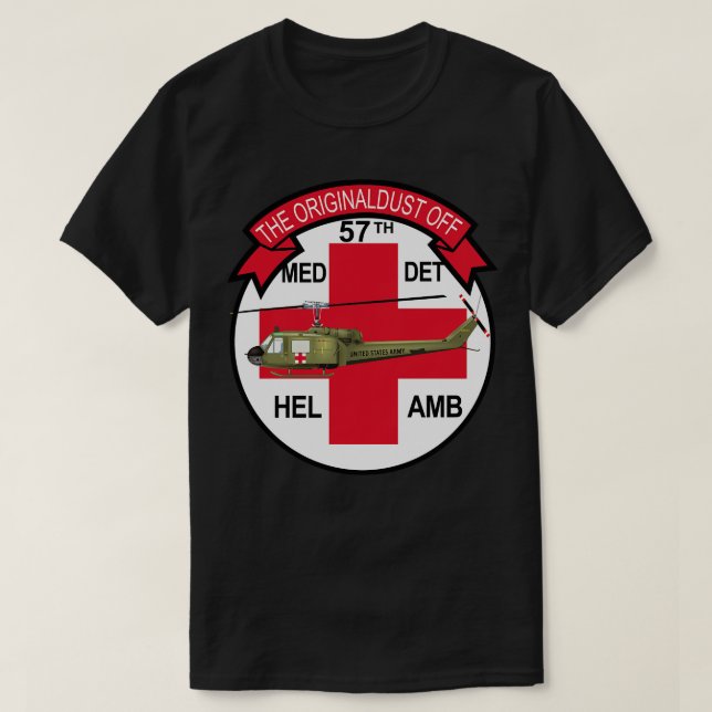 57th Medical Company Orignial Dustoff Vietnam T-Shirt (Design Front)