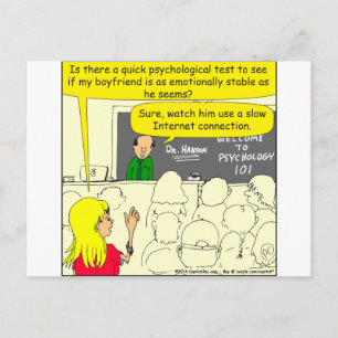 585 psychological test for boyfriend cartoon postcard
