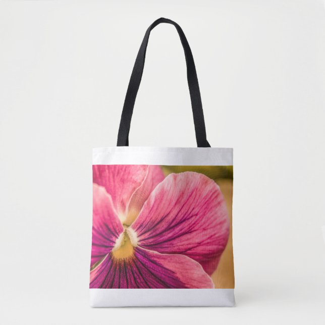 5880-Red Pansy Tote Bag (Front)