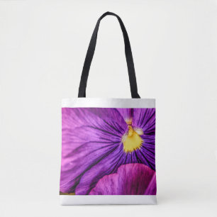 5884-Purple Pansy Tote Bag
