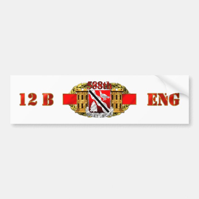 588th Engineer Battalion Bumper Sticker (Front)