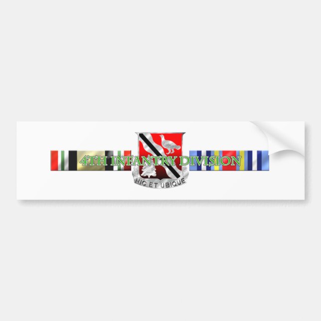 588th Engineers 4thID Bumper Sticker (Front)