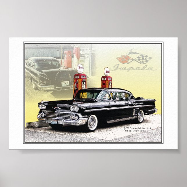 58 chevy Impala Poster (Front)
