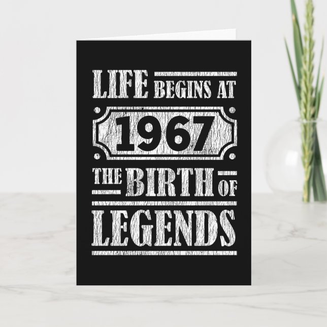 58 Year Old 1967 Birth Of Legend 58th Birthday Card (Front)
