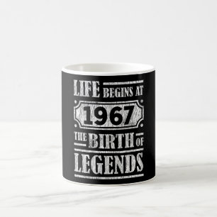 58 Year Old 1967 Birth Of Legend 58th Birthday Coffee Mug