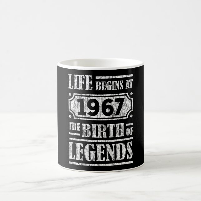 58 Year Old 1967 Birth Of Legend 58th Birthday Coffee Mug (Center)