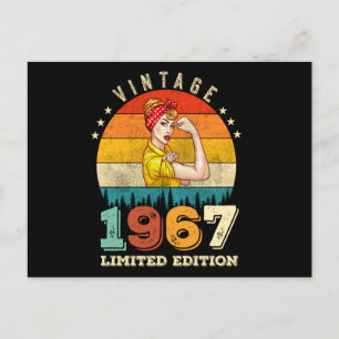 58 Year Old Bday 1967 Vintage 58th Birthday Women Postcard