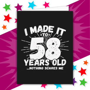 58 Year Old Sarcastic Meme Funny 58th Birthday Card