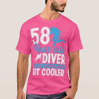 58 Year Scuba Diving Diver Snorkel 58 Birthday T-Shirt