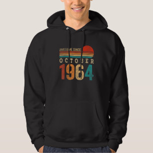 58 Years Old Awesome Since October 1964 58th Birth Hoodie