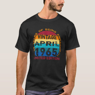 58 Years Old Vintage April 1965 Distressed 58Th Bi T-Shirt