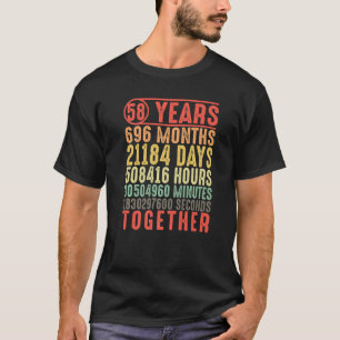58 Years Together 58th Anniversary Parents Married T-Shirt