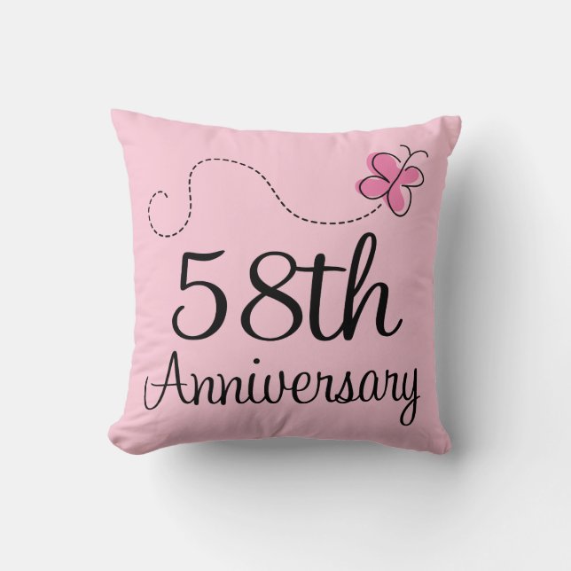 58th Anniversary Celebration Gift (butterfly) Cushion (Front)