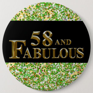 58th Birthday 6 Cm Round Badge