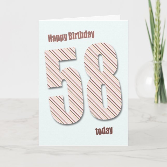 58th birthday card (Front)