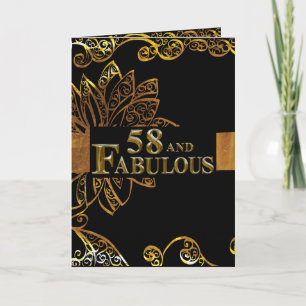 58th Birthday Card