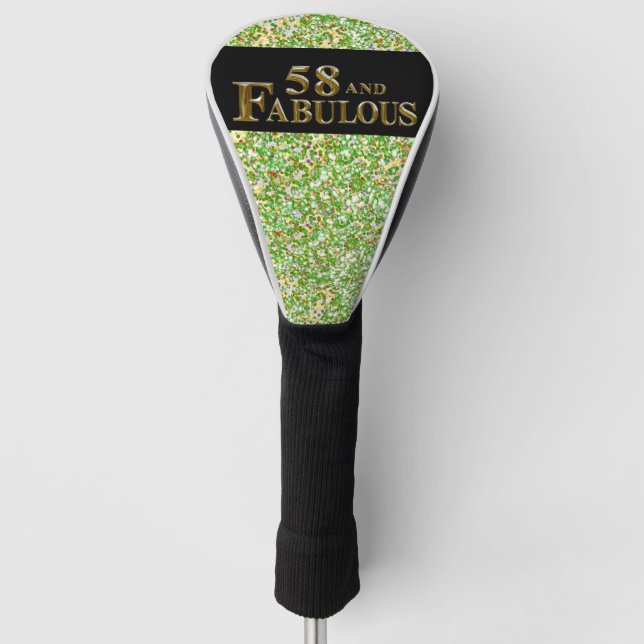 58th  Birthday  Golf Head Cover (Front)