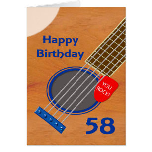 58th Birthday Guitar Player Birthday