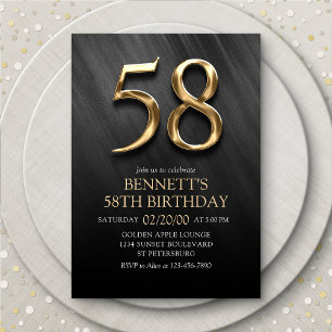 58th Birthday Invitation