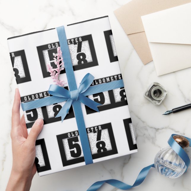 58th Birthday Odometer Wrapping Paper (Gifting)