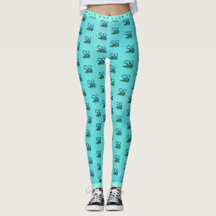 58th Birthday or Anniversary Peacock Pattern Leggings