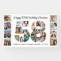 58th Birthday Party Number 58 Photo Collage