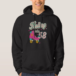 58th Birthday Roller Skates Rolling Into 58 Years Hoodie