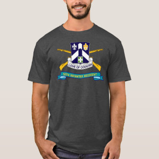 58th Infantry Regiment DUI w Br Ribbon X T-Shirt