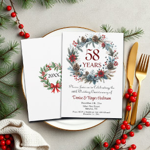 58th Wedding Anniversary Winter Invitation
