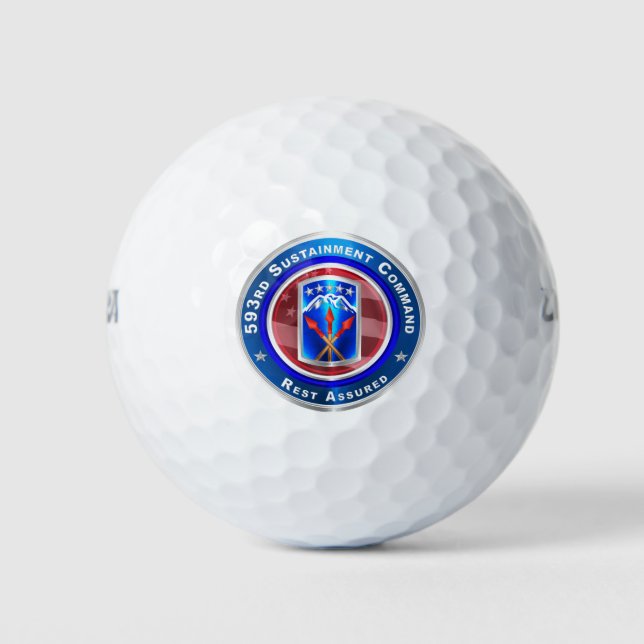 593rd Sustainment Command “Rest Assured” Golf Balls (Front)