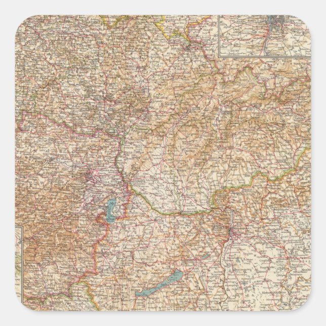 5960 Czechoslovakia, Hungary Square Sticker (Front)