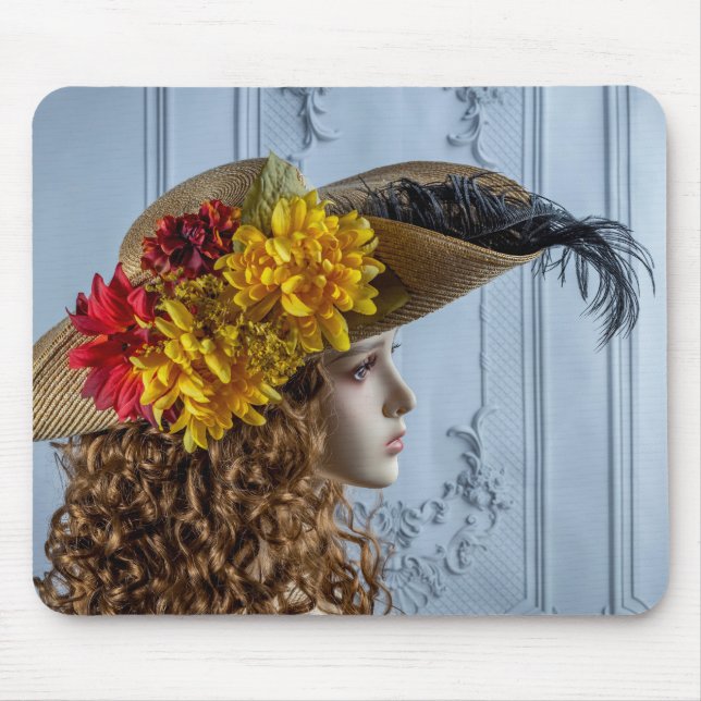 5981-Revolutionary War Lady with Hat Mouse Pad (Front)