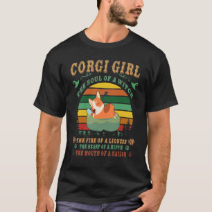 59 Corgi Girl - Witch - Lioness - Hippie - Sailor T-Shirt
