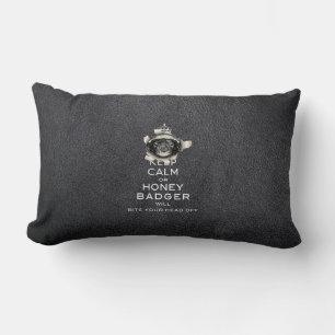 [59] Keep Calm or Honey Badger… Lumbar Cushion