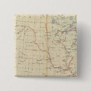 59 Navigable rivers, routes 1890 15 Cm Square Badge