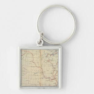 59 Navigable rivers, routes 1890 Key Ring