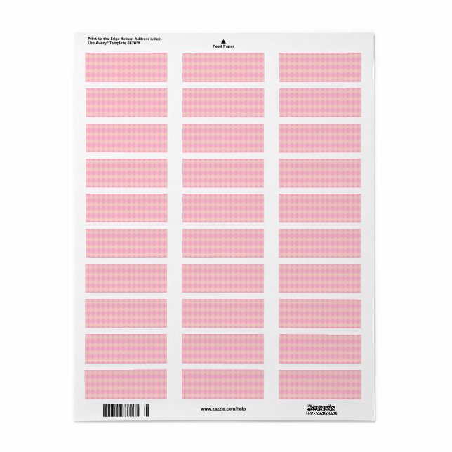 59 RETURN ADDRESS LABEL (Full Sheet)